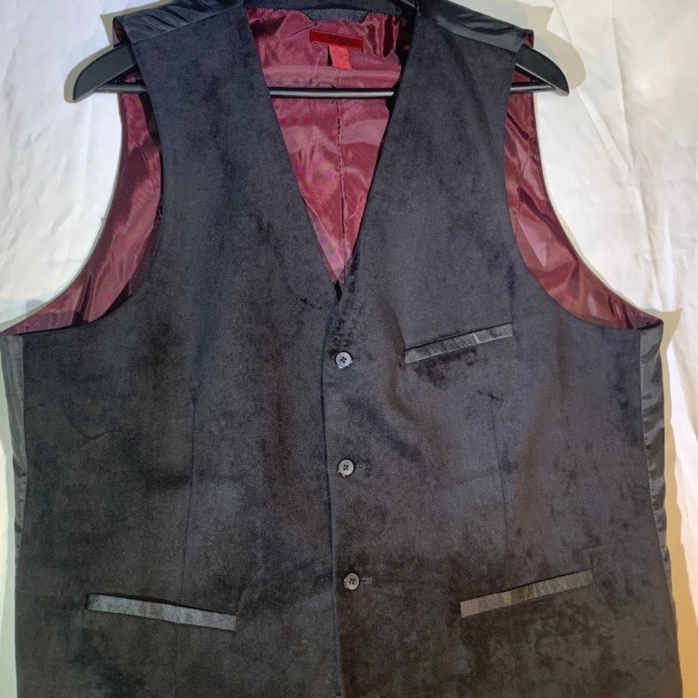 Alfani Black Velvet Vest